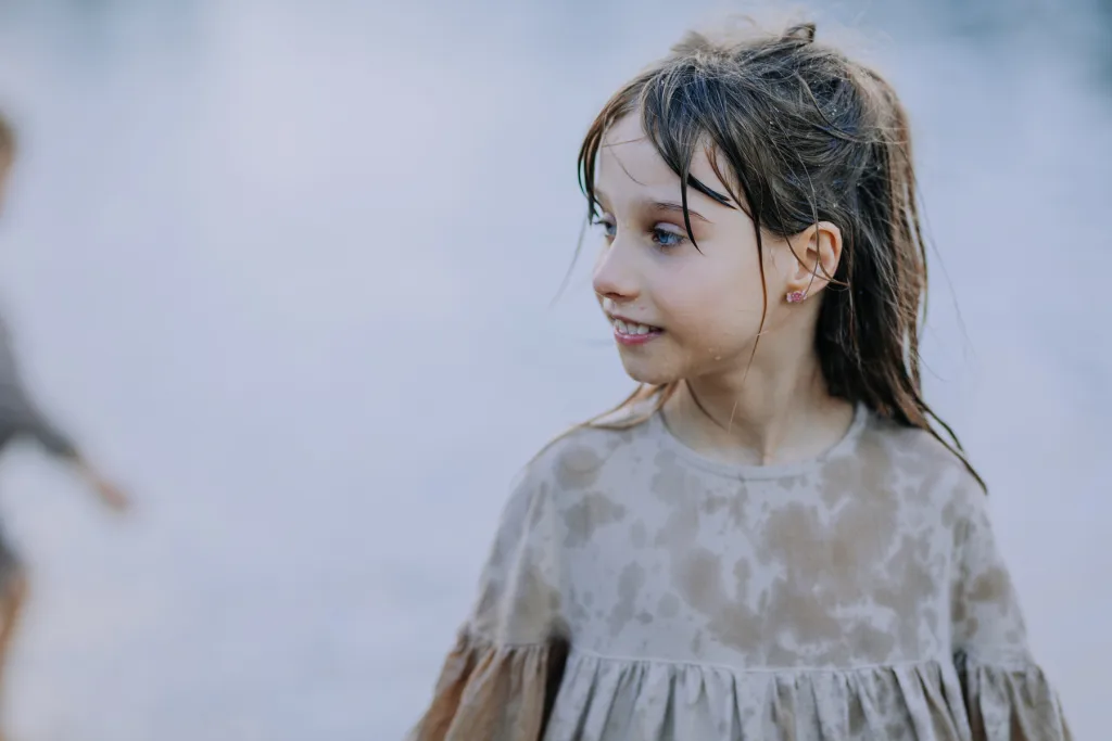portretfoto van meisje tijdens fotoshoot